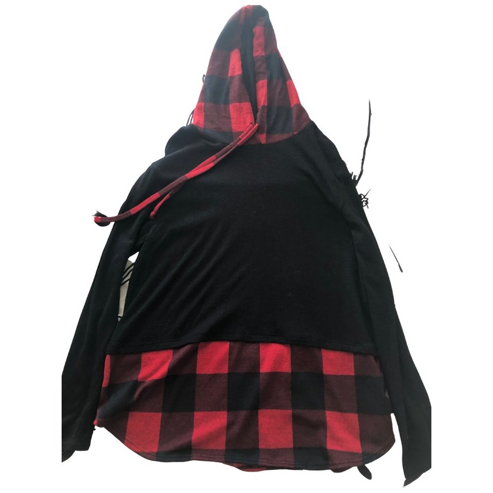 Buffalo print/black hoodie